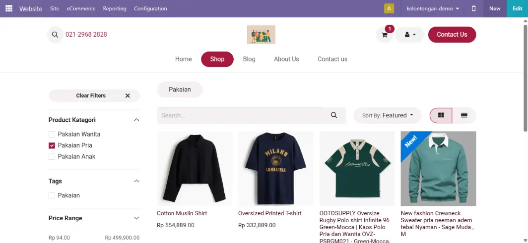 Shop page with side filters Shop page with side filters